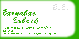 barnabas bobrik business card